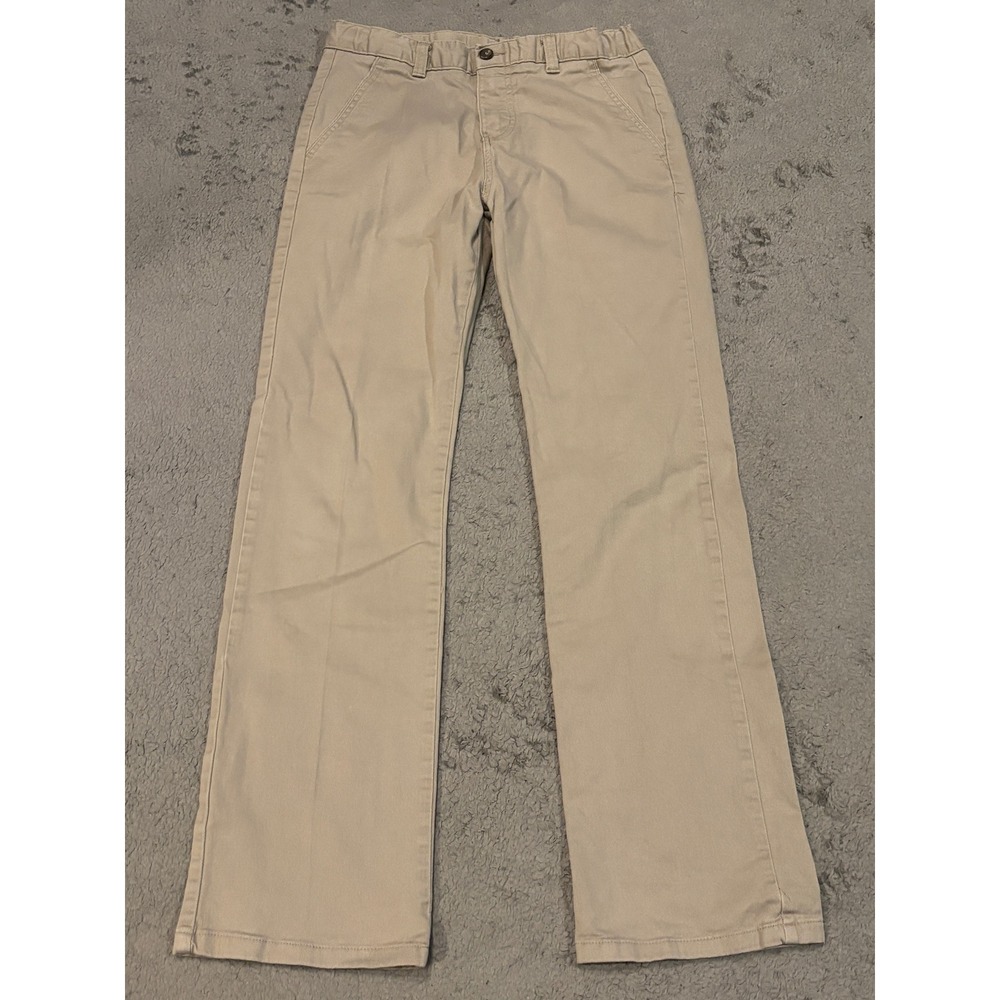 Chaps Boys Approved Schoolwear Khaki Chino Pants Tan Regular Size 16